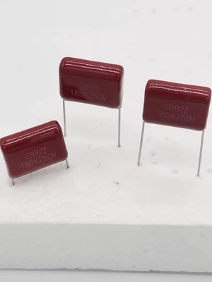 CBB22 Red Metallised Polypropylene Capacitor, Jenis Kotak Kapasitor Anti Interferensi