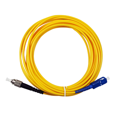 Diameter 3mm UPC Single Mode Fiber Patch Cord, Kabel Patch Serat Optik Tahan Api