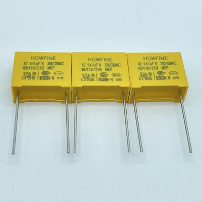 kualitas  UL 275V MPX X2 Safety Capacitor 474K/310V P15 D4 Anti Interference pabrik