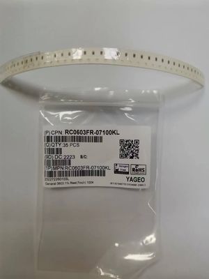Peralatan Rumah Tangga 100KΩ 0603 Chip Resistor 0.8 ± 0.1mm Lebar