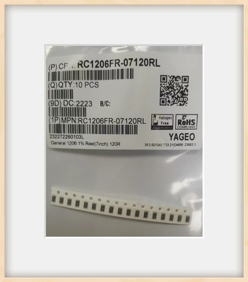 1206 Lapisan Resistor Chip Film Tebal Umum 120Ω ± 1% 7 Inch Dia Reel