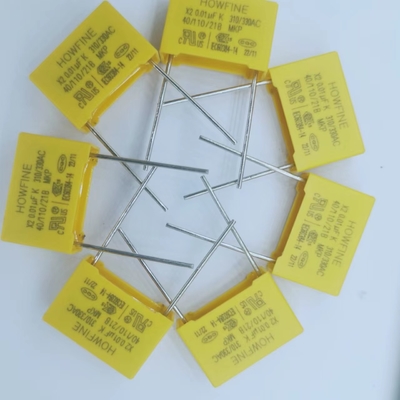 Polypropylene film anti-jamming capacitor 103K/310V P15mm untuk LED