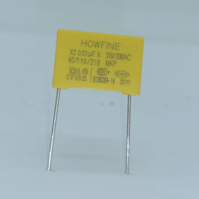 Polypropylene film anti-jamming capacitor 103K/310V P15mm untuk LED