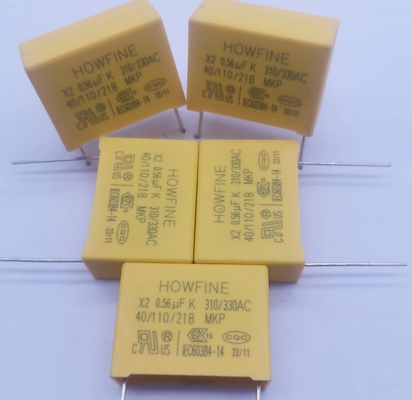 Kapasitor Pengaman Warna Kuning MPX-X2 0,56UF 310V-330V P22.5MM