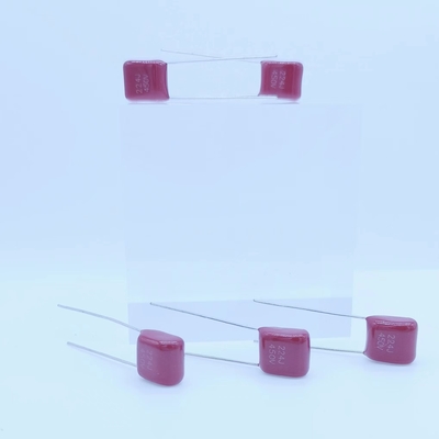 Red Metallized Polypropylene Film Kapasitor Kecil 220nF 450VDC