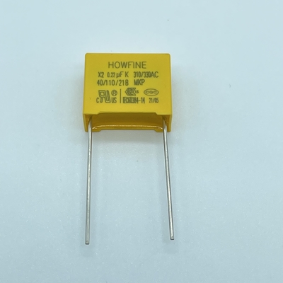 Bahan PP Tahan Panas X2 Safety Capacitor 0.22uF Tahan Korosi